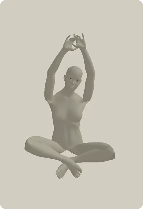 3D model matching yoga pose